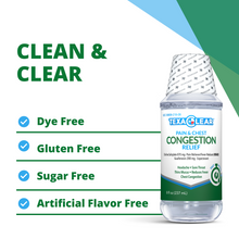 Load image into Gallery viewer, TexaClear, clear and clear formula. Gluten free, dye free, sugar free medicine
