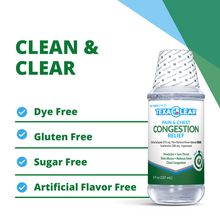 Load image into Gallery viewer, TexaClear, clear and clear formula. Gluten free, dye free, sugar free medicine
